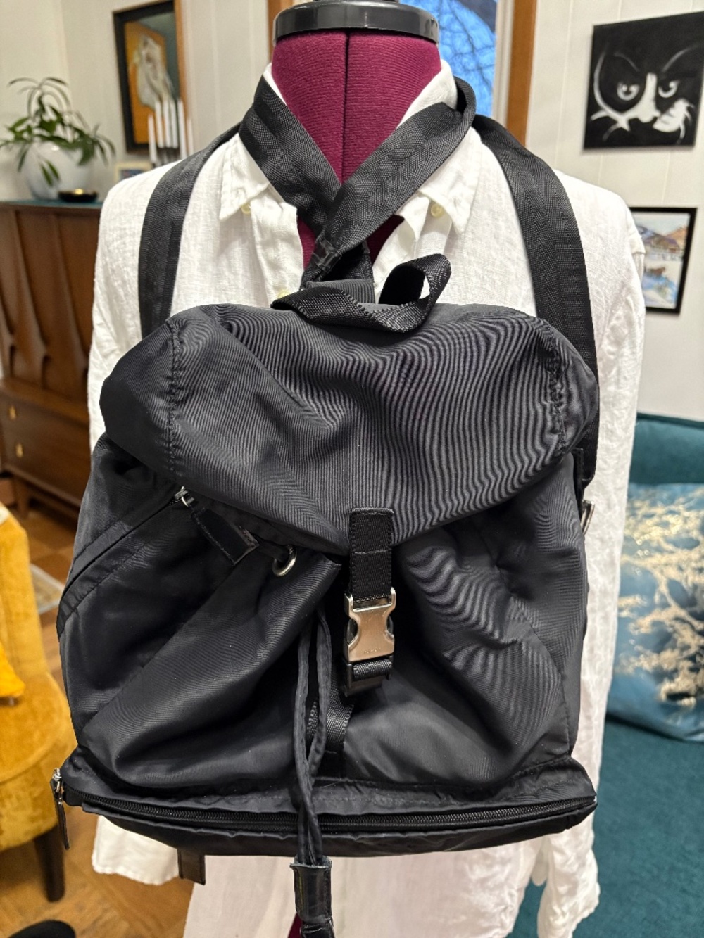 PRADA Black Small Nylon Backpack